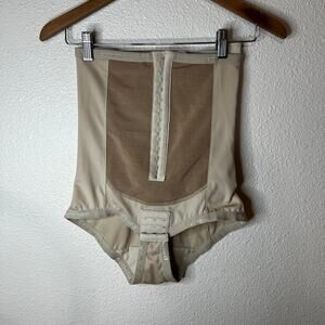 BelleFit Dual-Closure Corset Girdle Nude Postpartum High-Waist Shapewear SMALL